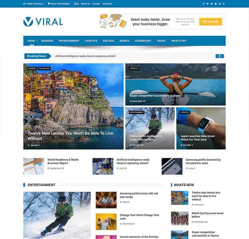 Viral - Responsive Magazine WordPress Theme