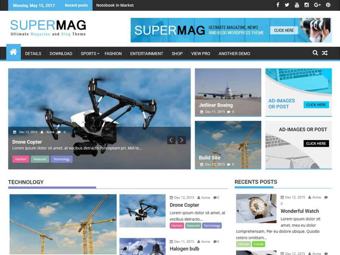 SuperMag: WordPress Magazine Theme