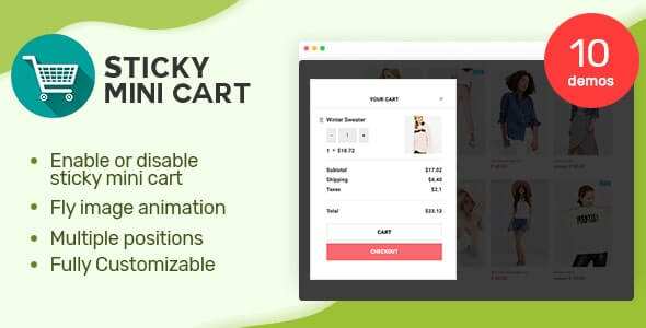 Sticky Mini Cart for WooCommerce:Best WooCommerce Mini Cart Extensions